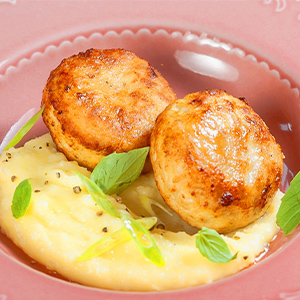 Шучья котлета по бабушкиному рецепту с икрой и картофельным пюре