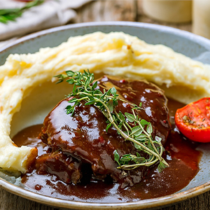 Говяжья щека с пюре