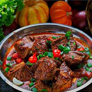 Тушенка из баранины с овощами