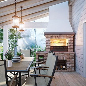 Терраса с мангалом