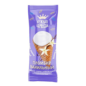 Мороженое пломбир с ароматом ванили с глазурью какаосодержащей