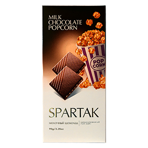 Шоколад «Спартак» молочный с поп-корном