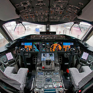Панель управления кабины пилота для авиационной техники