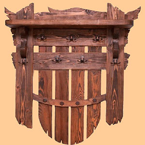 Вешалка декоративная деревянная