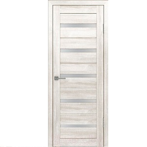 Дверь межкомнатная с комплектом установки Лайт 7 60x200 (латте/стекло белый сатинат)