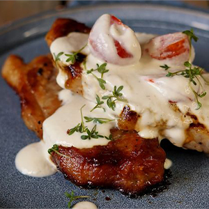 Стейк из говядины с соусом «Дор Блю»