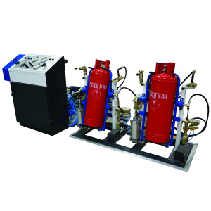 Агрегат гидроиспытаний баллонов универсальный, без демонтажа запорных устройств АГБУ