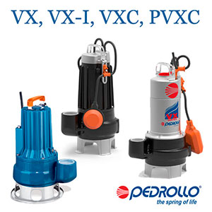 Канализационные насосы VX Pedrollo