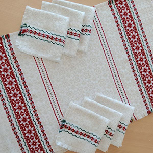 Комплект чайный тканый сувенирный