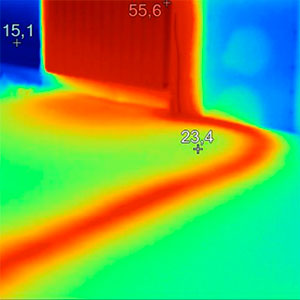 Поиск протечек в водяном теплом полу