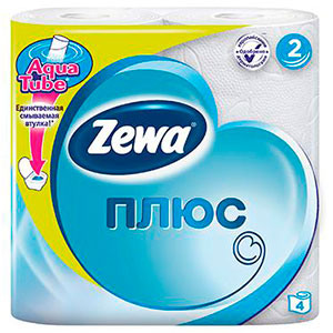 Туалетная бумага ZewaПлюс белая