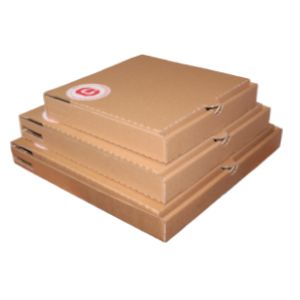 Бурая коробка для пиццы
