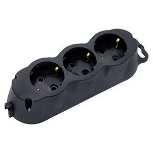 Розетка переносная IP20, 16А, каучук