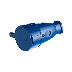 Розетка IP44, 16А, каучук, с крышкой