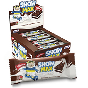 Бисквитное пирожное «Snow Max» с какао декорированное