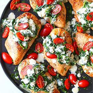 Индейка со шпинатом