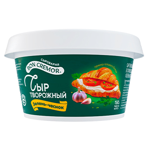 Сыр творожный с наполнителем «Зелень-чеснок» массовая доля жира в сухом веществе 60%