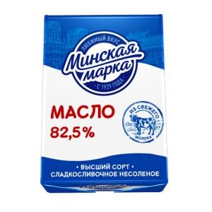 Масло cладкосливочное несоленое 82,5% 180 г