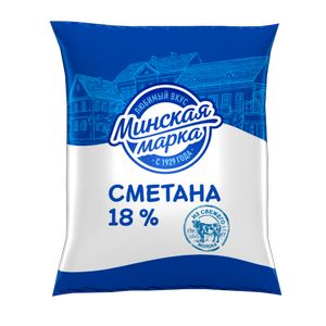 Сметана 18% 400гр. Минская марка