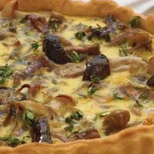 Пирог с грибами и сыром 