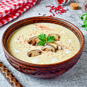 Крем суп сливочно-грибной