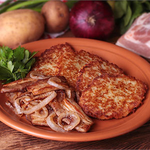 Драники со свининой паровой