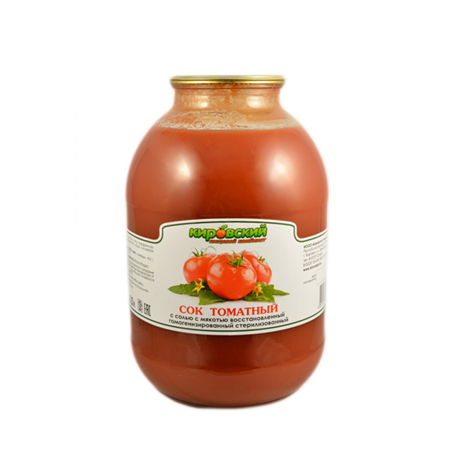 Сок томатный (с солью и мякотью)