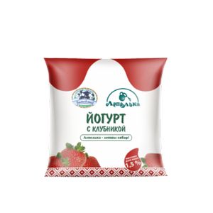 Йогурт с клубникой жирность 1,5%