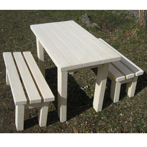 Стол и 2 скамейки деревянные