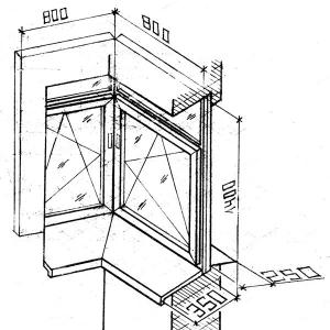 Угол оконного блока