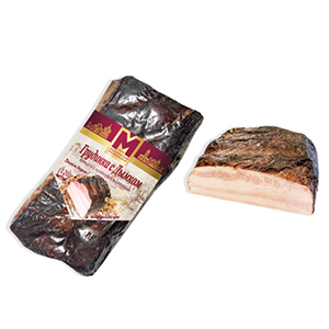 Копчено-вареный продукт из свинины мясной бескостный «Грудинка с Дымком» охлажденный