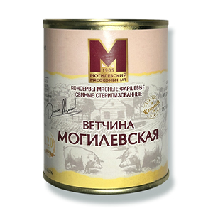 Консервы мясные фаршевые свиные стерилизованные «Ветчина могилевская»