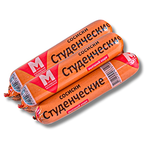 Сосиски вареные «Студенческие»