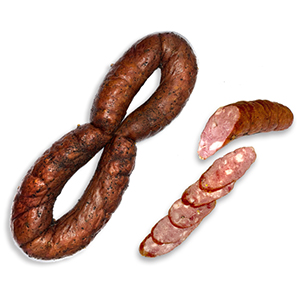 Изделие колбасное полукопченое мясное. Колбаса «С Дымком»