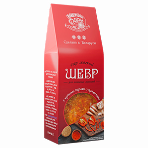 Сыр мягкий «Шевр» с красным перцем и пряностями с м.д.ж. 50%