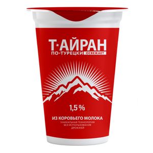 Напиток кисломолочный тайран по-турецки 1,5% с солью