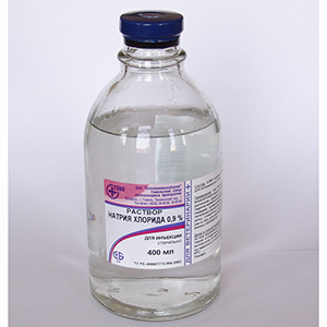Раствор натрия хлорида изотонический 0,9% (400мл)