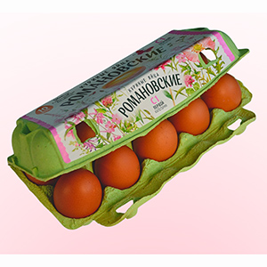 Яйцо столовое с оранжевым желтком, цветное