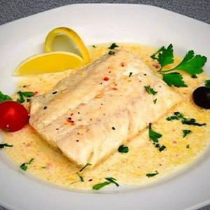 Судак под сливочным соусом 