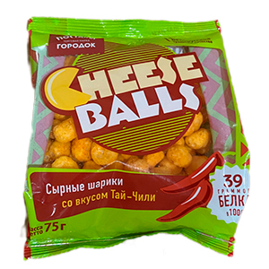 Сырные шарики CHESSE BALLS соленые с ароматом Тай-Чили